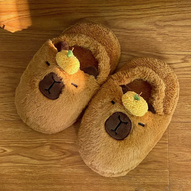 Pantuflas Afelpadas de Capibara