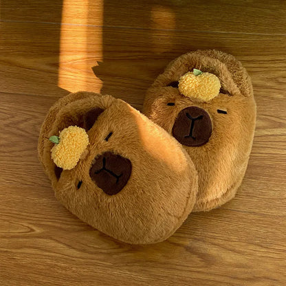 Pantuflas Afelpadas de Capibara